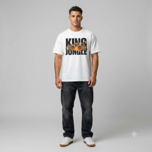 King of the Jungle Graphic Tee — Tiger Eyes Crew Shirt