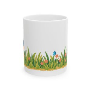Ceramic Mug — Spring Meadow Floral Coffee Cup (11oz/15oz)